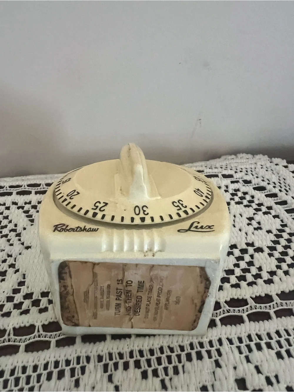 Vintage Lux Robertshaw Kitchen Timer: 1960s Atomic Rocket Knob working